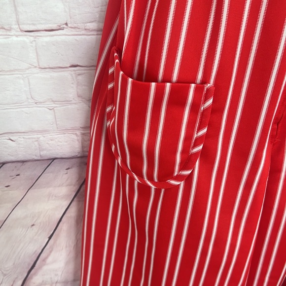 60’s Flutterbye red striped tunic dress short sleeve authentic vintage style, - Picture 6 of 9